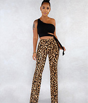 Leopard Print Wide-Leg Loose Lounge Pants YFS-810