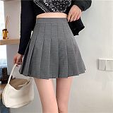 Preppy Style High Waist Solid Pleated Mini Skirt RS-2522