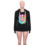 Colorful Drawstring Hooded Pullover Oversized Sweatshirt SH-390422