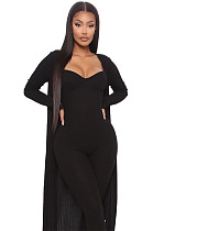 Open Stitch Outwear and Spaghetti Jumpsuits Sexy Outfits MZ-2769