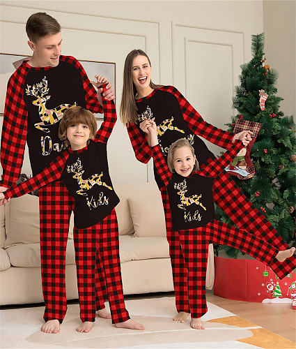 Family Sleepwear Christmas Tshirt Pants 2 Pieces Suit ZY-22-032