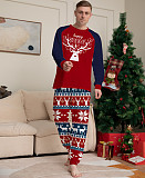 Christmas Pattern Cartoon Elk Print Two Piece Pajamas Suit ZY-22-055
