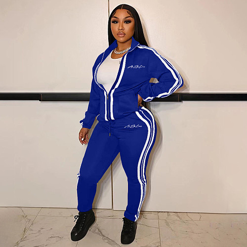 Workout Side Striped Jacket and Pants Tracksuits YIM-291