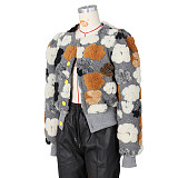 Three dimensional Flower Retro All Match Loose Coat ZS-0562