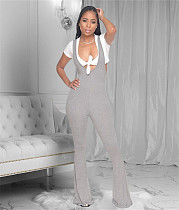 Summer Casual Suspenders Flare Jumpsuit PIN-8728
