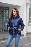 Glossy Warm Zipper Cotton Padded Bright Down Jacket YLY-601