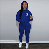 Casual Solid Warm Hoodies Sweatpants Tracksuits DN-8999S8