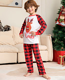 Christmas Cartoon Deer Plaid Parent-Child Sleepwear 2PCS ZY-22-009