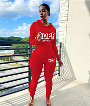 Plus Size Hooded Pullovers Sporty Pants 2 Piece Set DN-8111N7