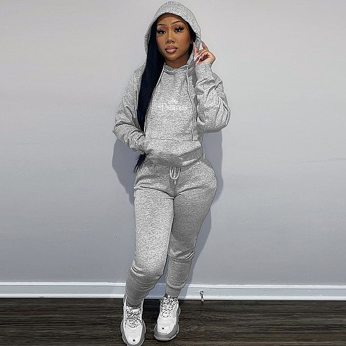 Casual Pullover Hoodies Joggers Two Piece Pant Sets DN-8999P6