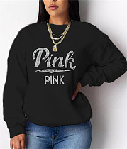 Winter PINK Letter Long Sleeve Pullover Sweatshirts DN-8889P7