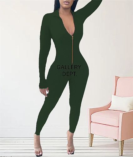 Casual Fitness Long Sleeve Plus Size Jumpsuits DN-3666G2s