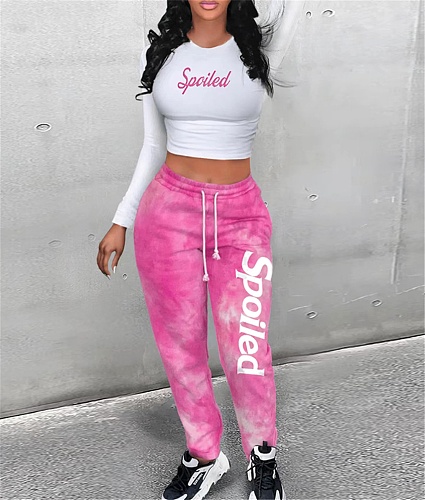 Y2k Streetwear T Shirt and Pants 2 Piece Sets CHENGX-029