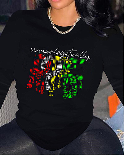 Casual Hot Drilling Long Sleeve Basic T Shirts GQ-0625