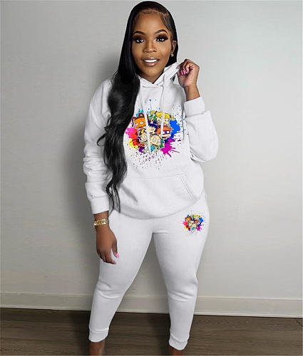 Casual Warm Pullover Sweatshirts Pants Sports Suit CT-2390