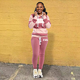 Color Block Striped Hooded Tops Pants Joggers Outfits CT-2400