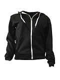 Streetwear Long Sleeve Zipper Hooded Sweatshirt Coat DN-8555A9