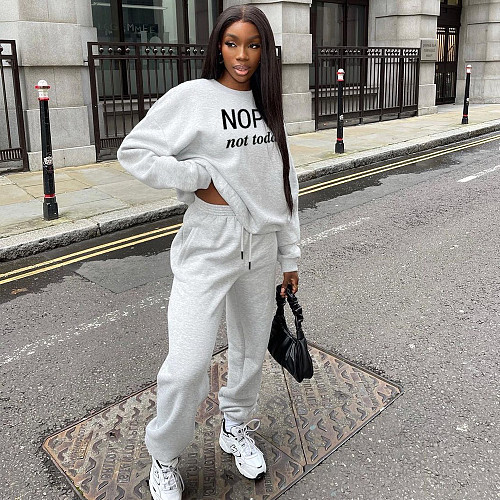 Loose Fleece Sweatshirt Joggers Pants Tracksuits MEI-9295
