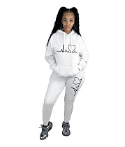 Winter Long Sleeve Hooded Top Joggers Pants Suit CT-3029