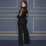 Elegant See-through Lace Sequin Patchwork Jumpsuits BY-6053