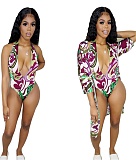Sexy One Piece Swimsuit+Cover Up Coat 2 Piece Sets WXY-5123
