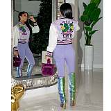 Single Breasted Printed Streetwear Baseball Jackets AL-7503