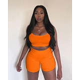 Yoga Fitness Camisole Crop Tops Biker Shorts Tracksuit CT-3218