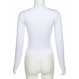Streetwear 3D Print Long Sleeve Slim Fit Tee Shirts DLS-22L25882