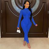 Sexy Sheer Mesh Patchwork Ruched Skinny Jumpsuits HANI-028