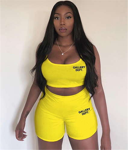 Gym Fitness Camisole Crop Tops Biker Shorts Tracksuits CT-3222