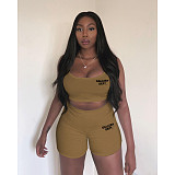 Gym Fitness Camisole Crop Tops Biker Shorts Tracksuits CT-3222
