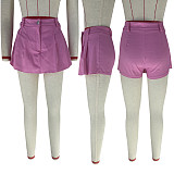 Streetwear High Waist Pleated Denim Shorts MOF-5608