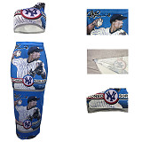 Baseball Printing Skew Collar Crop Tops Long Skirt Sets YIY-9027