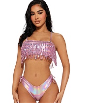 Sexy Sequin Tassel Swimwear 2 Piece Bikini Sets CYA-900551