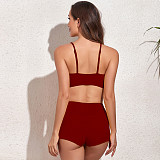 Drawstring Front Shorts Bikinis Bathing Swim Suit GM222038