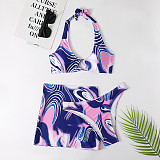 Beachwear Tie Dye Print 3 Piece Bikini Sets TL2208
