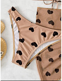 Halter Bandage Bikini Mesh Cover Up Skirt 3 Pcs Sets L2302
