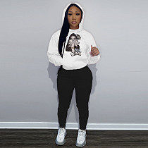 Women Printed Hoodies And Pants Large Size Two Pieces Suit DN-N8222C13