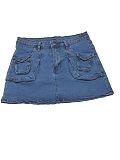 Sexy Slim Stretch Blue Denim Wrap Hip Short Skirt XT-8787