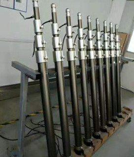 Pneumatic aluminum alloy lift rod car Telescopic rod for lighting truck Vehicle-mounted mobile lever Mobile mast 