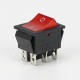 KCD4 boat switch boat shaped warped plate power button 4 feet with lights 10A 250V 31x25mm 