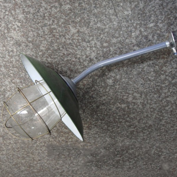 Retro explosion-proof lampshade Workshop lamp Industrial and mining lamp Green explosion-proof lampshade 