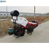 Tractor driven scallion transplanter Riding onion seedling planter Factory direct sales of single row and double row onion plant