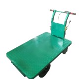 direct deal Electric Hand push flat car Small scale transportation of Parthenocissus Liftable Flat car with handrail