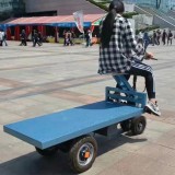 direct deal Electric Hand push flat car Small scale transportation of Parthenocissus Liftable Flat car with handrail