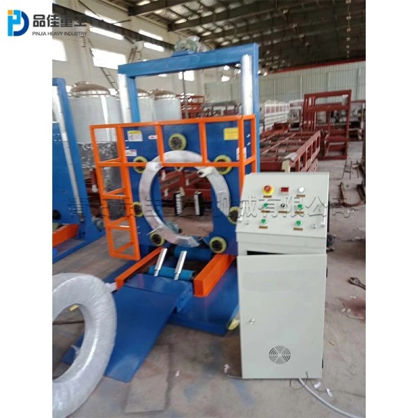 Family bathroom floor heating pipe packaging machine annular PERT Coil winding machine Steel ring wrapping machine for plastic p