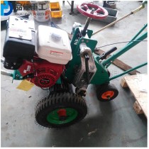 Small electric lawn transplanter Portable low gravity forage harvester Spring shock absorber