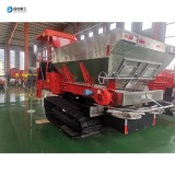 Cattle and sheep dung throwing machine in complex terrain Crawler self-propelled self powered manure spreader Crawler truck for