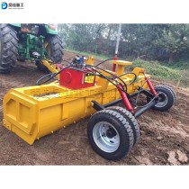 Large area farmland laser leveling equipment tractor Agricultural land trimming and leveling machine driven by laser grader