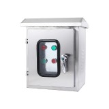 Stainless steel double door fan control box Phase loss protector for rain proof water pump motor Liquid level float switch start